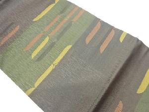 横段に抽象模様織出し名古屋帯